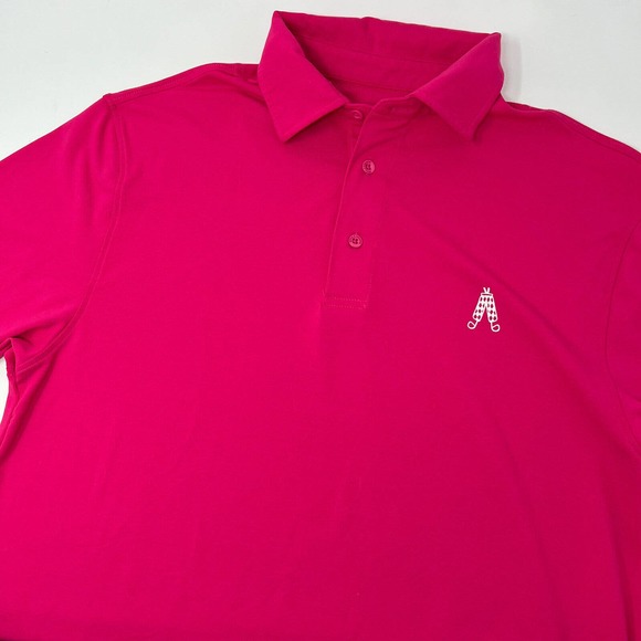 Royal & Awesome Other - Royal & Awesome Men's Golf Polo Shirt Bright‎ Pink Size Medium Polyester